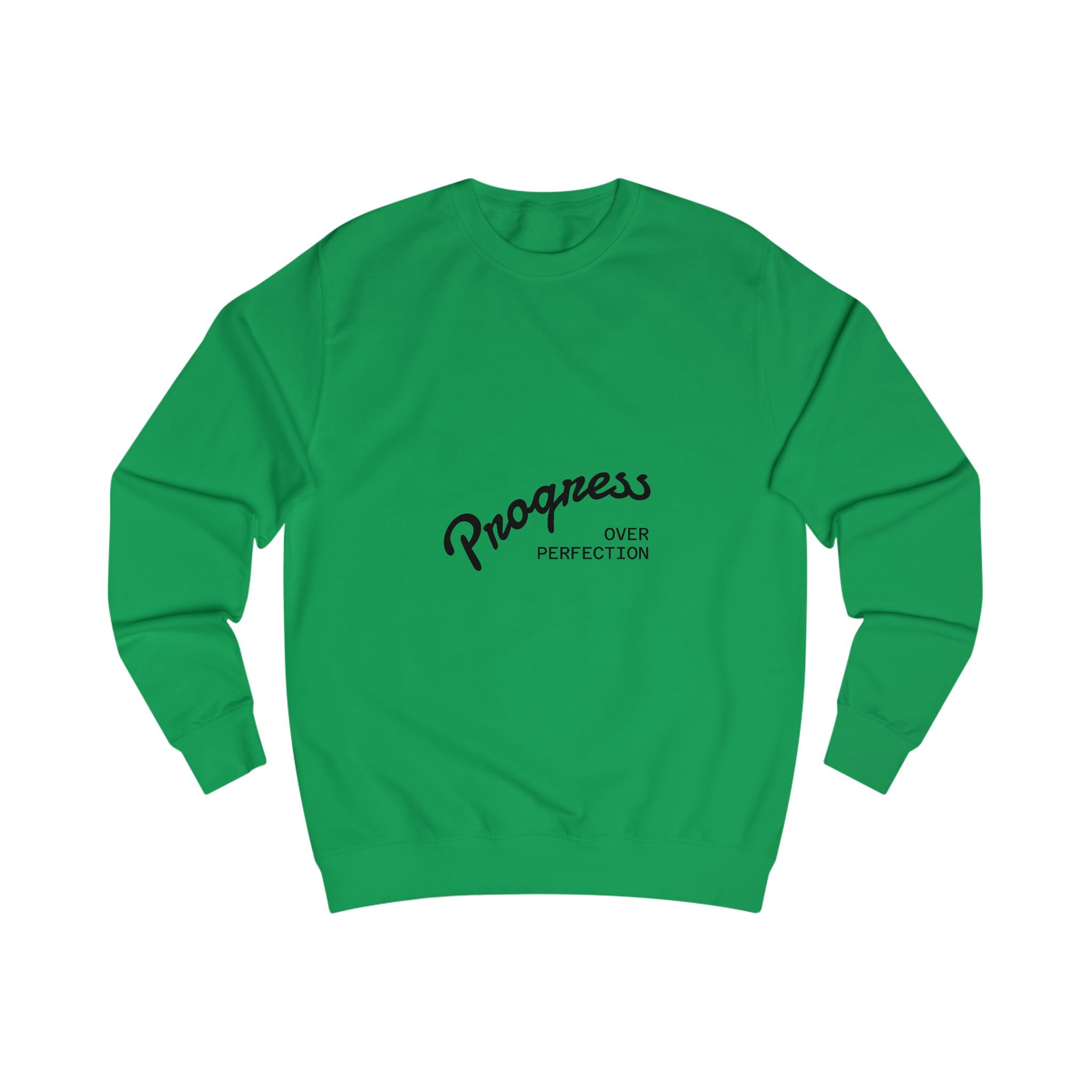 Progress Over Perfection Sweatshirt — Inspirational Crewneck for Goal-Oriented Adults