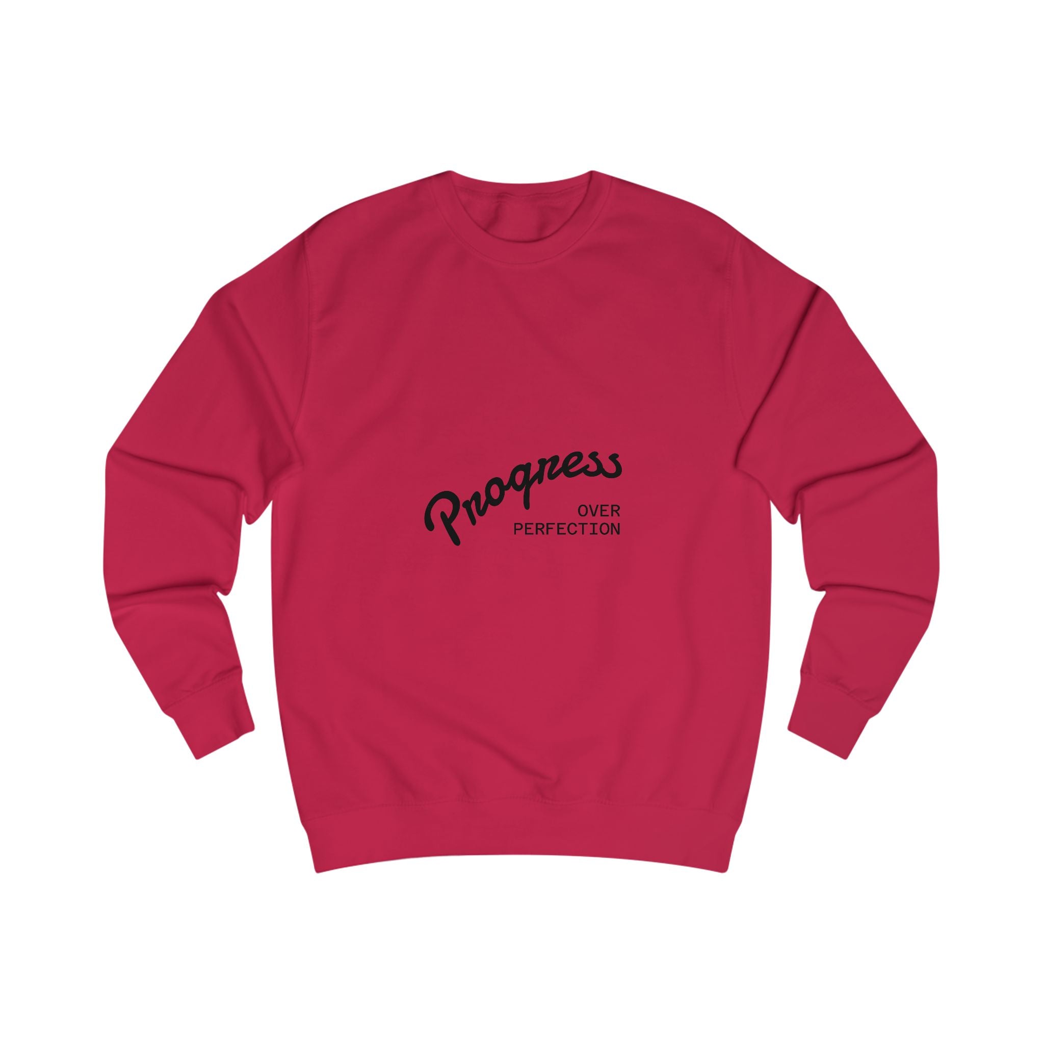Progress Over Perfection Sweatshirt — Inspirational Crewneck for Goal-Oriented Adults