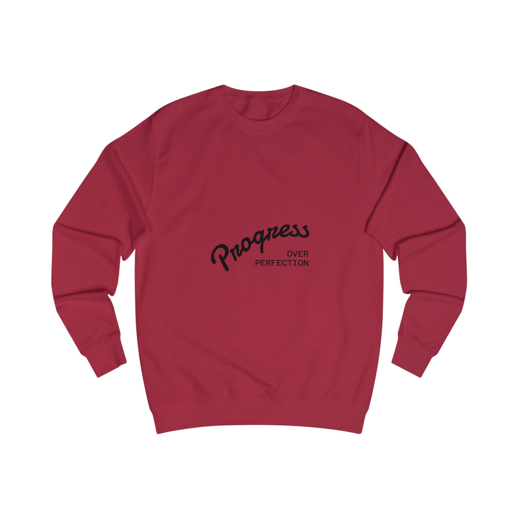 Progress Over Perfection Sweatshirt — Inspirational Crewneck for Goal-Oriented Adults
